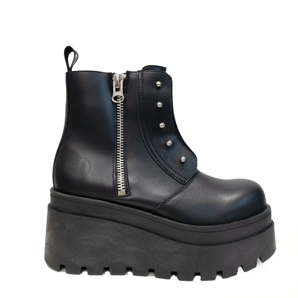Altercore - Neris Vegan Plattformstiefel - Schwarz
